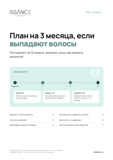 Обложка гида «План на 3 месяца, если выпадают волосы»